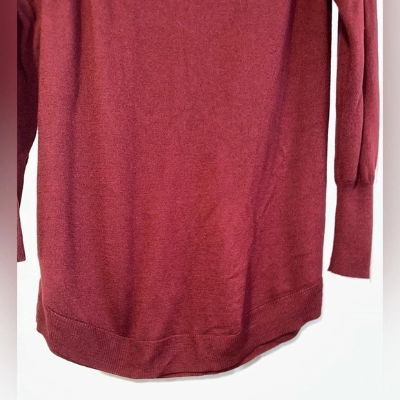 Mossimo Womens Long Sleeve Sweater, Marooon - Picture 8 of 10